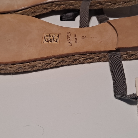 Lanvin flat espadrils with satin bow ribbon closure.  Size 42. Made in Spain - Picture 9 of 12